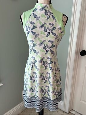 Tee Time Sleeveless Palm Leaf Print Golf Dress | Size S | Great Condition
